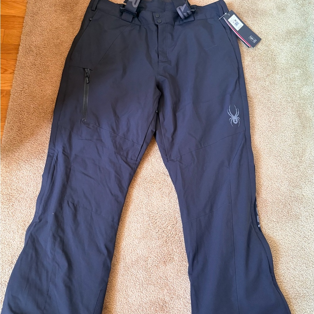 Spyder Black Women's Ski Pants with Spider Logo